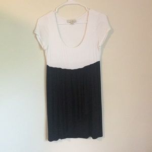 Black and white blocked dress, small